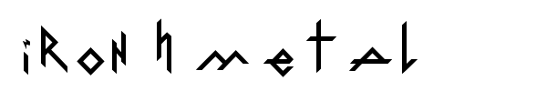 Iron H Metal font preview